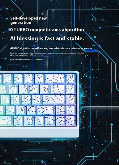 IROK Carotmas Mercury68 mechanische Tastatur mit Magnetschaltern, 8K, 68 Tasten, RT 0.004mm, geringe Latenz, individuell anpassbare kabelgebundene Gaming-Tastatur, PC-Geschenk