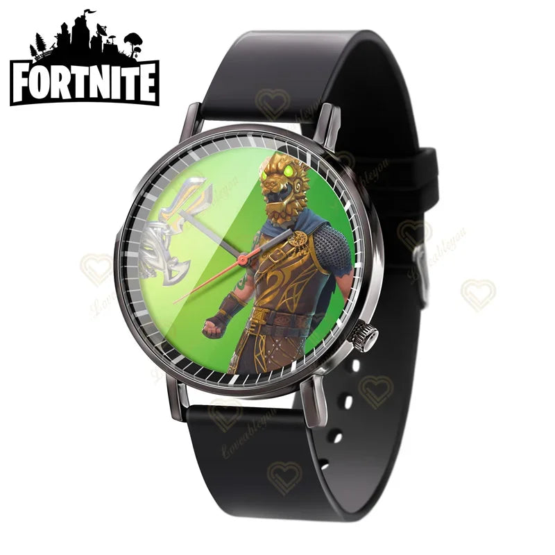 Wrist Watch F-Fortnited Cook Watch Trend Fashion Creative Quartz Student Watches Battle Game Figure Model Kids Birthday Gift