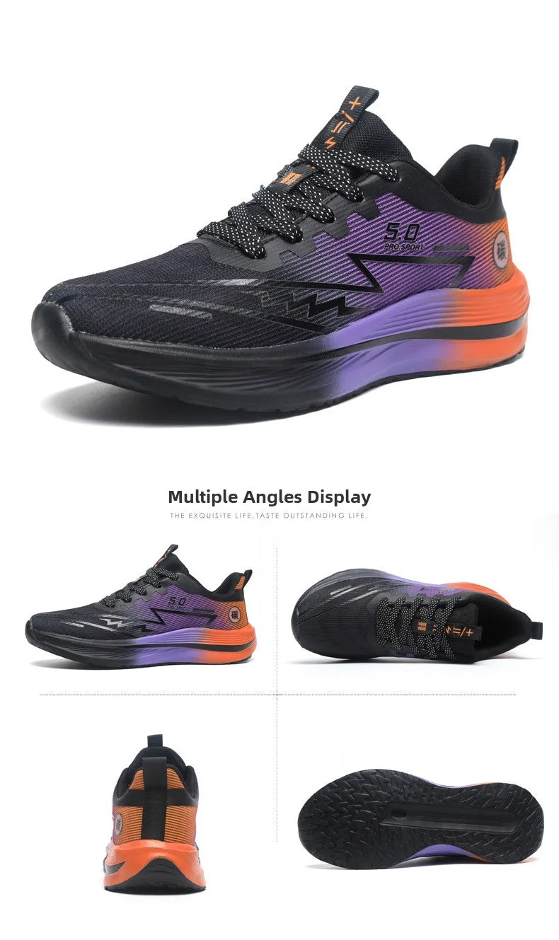 Unisex Lightweight Breathable Running Shoes Sporty Casual Low Top Flat Laced Footwear for Men And Women in Various Colors