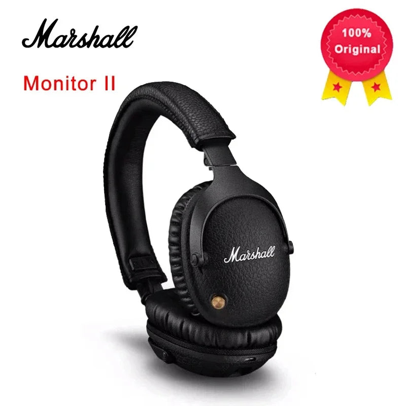 Marshall MONITOR II A.N.C. kabellose Kopfhörer mit Geräuschunterdrückung – Premium-Bluetooth-Over-Ear-Headset mit tiefem Bass, Mikrofon & Gaming-Audio