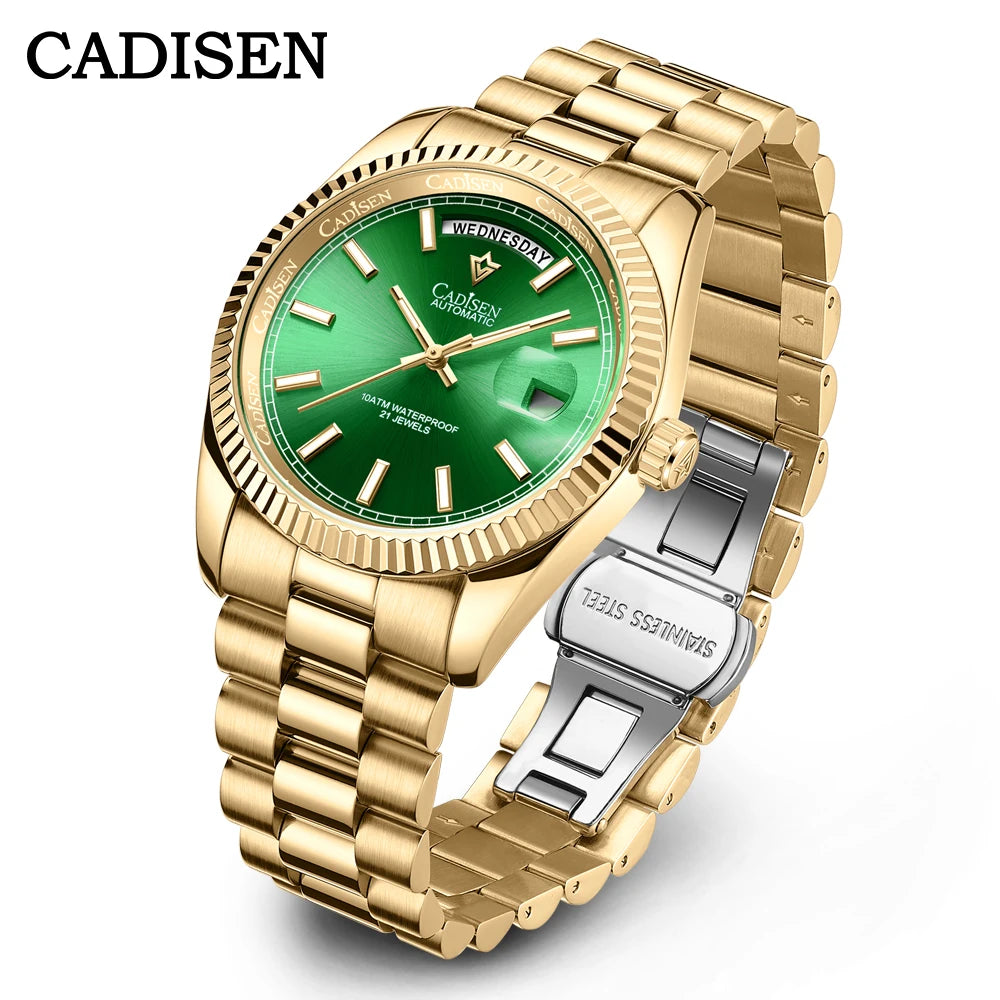 CADISEN DD40 Herrenuhr – luxuriöse Automatikuhr für Herren, AR-Saphirglas, mechanische Armbanduhr für Herren, 10Bar, MIYOTA 8285 Uhrwerk, neu 2023