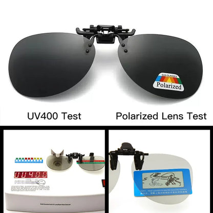 Pilot Polarized Sunglasses Clips Glasses Clip Driving Night Vision Eyeglasses UV400 Outdoor Shades Definition Sun Glasses Clips