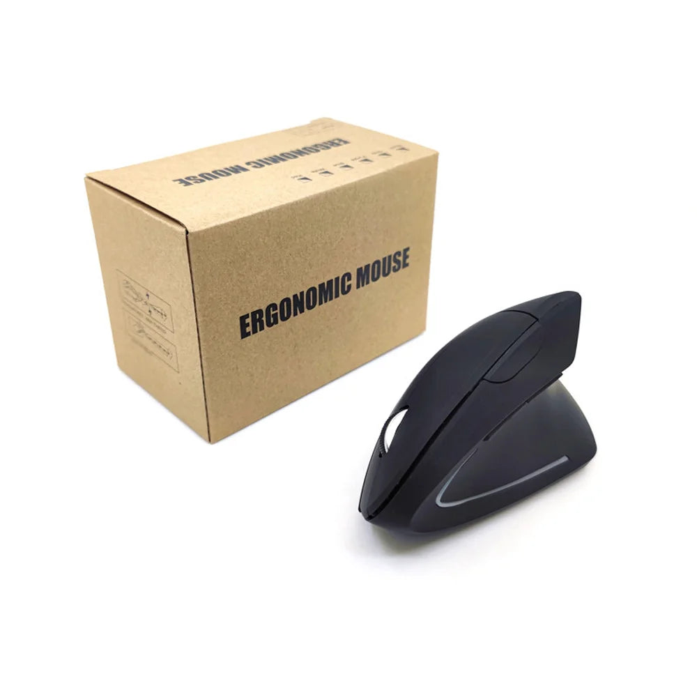 Nuovo mouse verticale wireless 2.4GHz con DPI regolabile, ottico ed ergonomico per il polso, con retroilluminazione gaming, per laptop, tablet, Mac e iPad