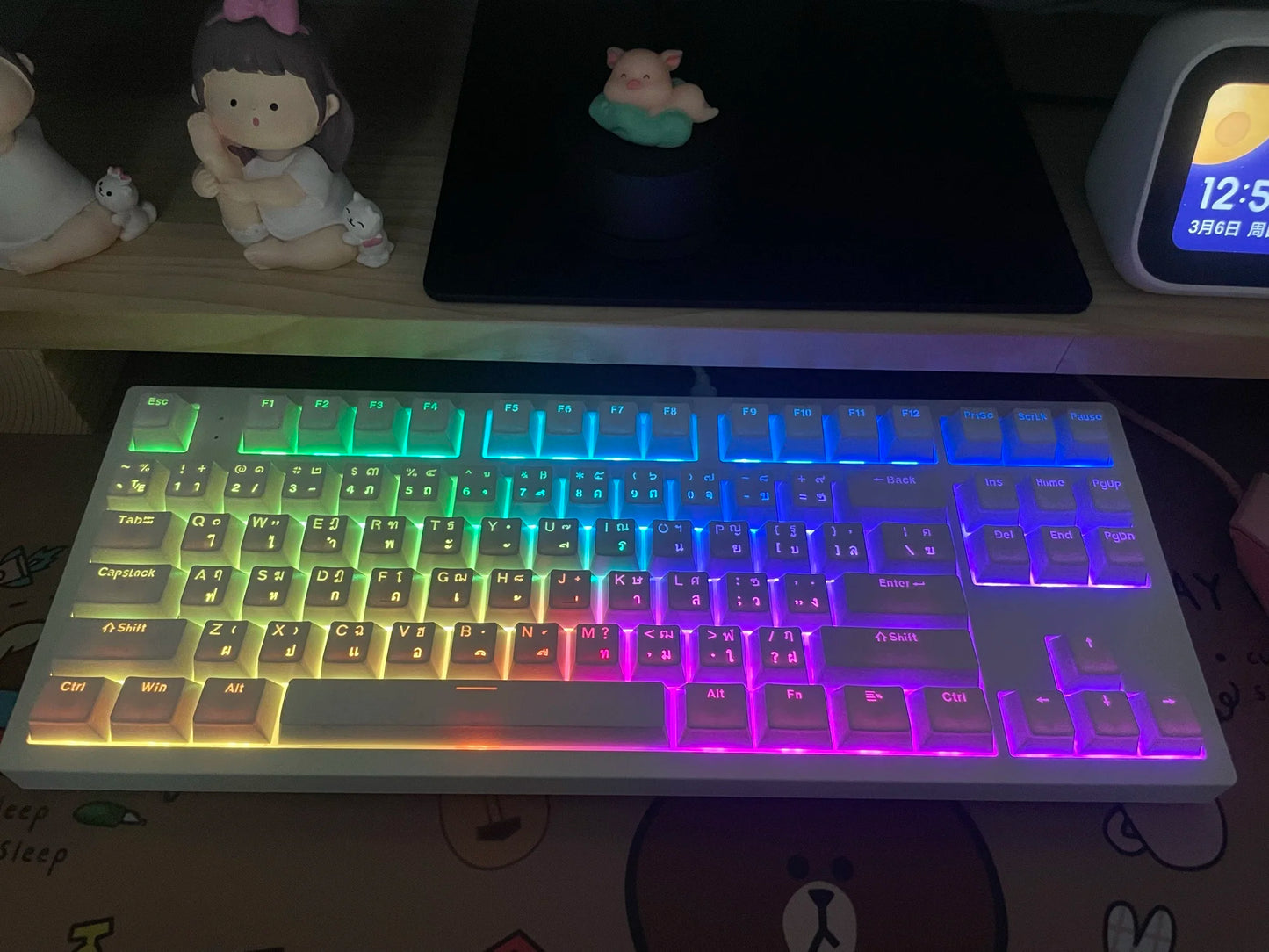 104 teclas retroiluminadas coreanas, francesas, rusas, españolas y alemanas para teclado mecánico con interruptores MX, perfil OEM, teclas ABS DIY