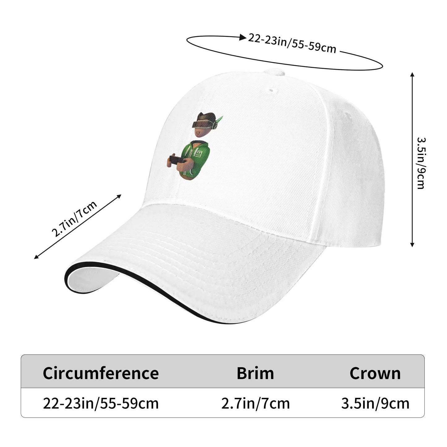 Gamer Art Recs Rooms Item Baseball Cap  y2k Retro Trucker Hat Summer Unisex-Teens Tennis Skate Baseball Caps