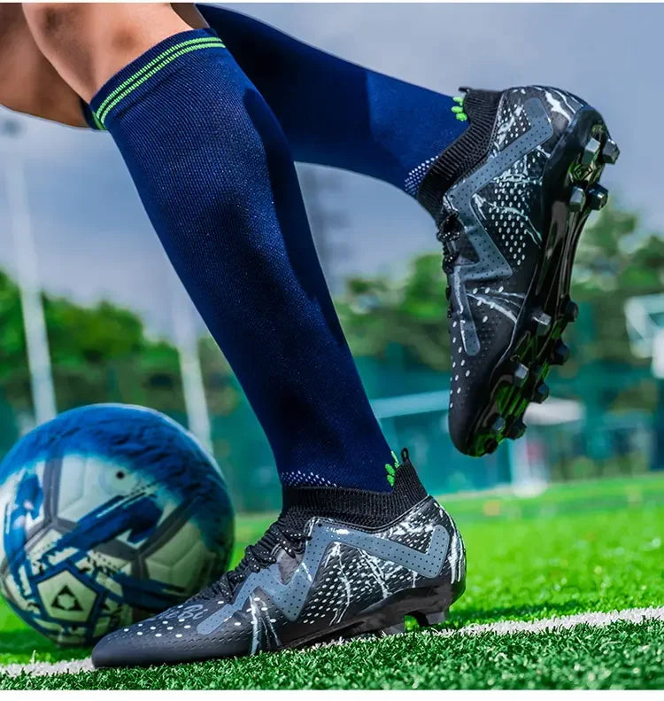 Oversized Football Boots For Youth & Children, Comfy Flexible Design, Stable Anti-slip Performance For Outdoor Field Sports