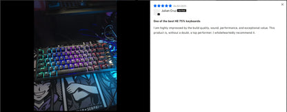 MCHOSE Jet 75 Magnetic Switch Gaming-Tastatur Hall Effect Hot-Swappable Angepasstes RGB Snap Tap 0.1ms Latenz 8kHz Abfragerate