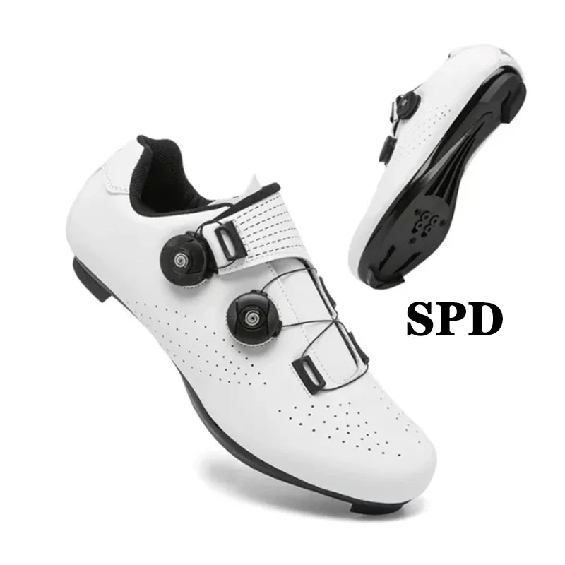 Neue Fahrradschuhe für Herren, selbstverriegelnde Rennrad-Sportschuhe, lockless Trainingsschuhe, SPD-Cleats-Fahrradschuhe für Damen