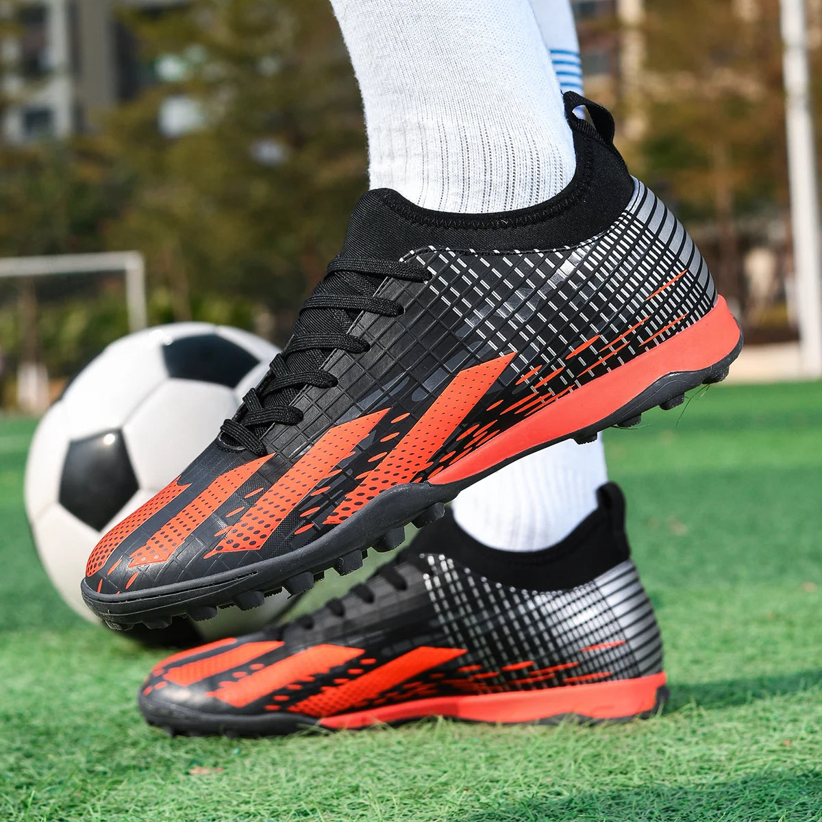 Novas chuteiras de futebol para homem, futsal e futebol indoor, botas desportivas para jogo e treino, criança, pitons TF para relva, proteção no tornozelo, bestseller, alta qualidade, leves