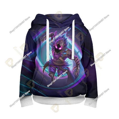 Children's Clothing Fortnite Cosplay Hoodie Sweatshirt, Battle Ikonik Man Sleeve Costume, Christmas Pullover Stress Shirt Clothes