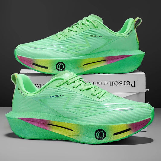 2026 Running Shoes Carbon Plate Marathon Men Sports Breathable Lightweight Women's Comfortable Athletic Anti-Skid Sneakers Casual