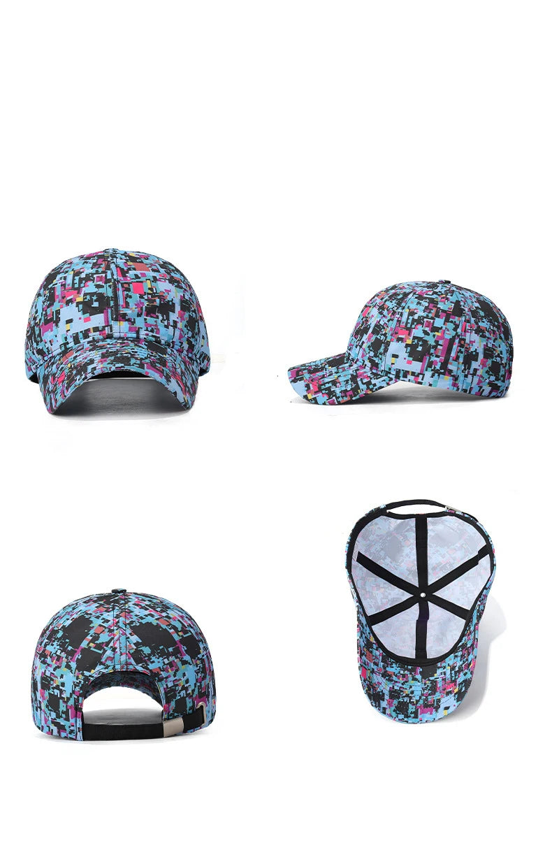 Summer Graffiti Light Board Baseball Cap Unisex Outdoor Sun Protection Hat Fashion Sports Cap Casual Duckbill Cap