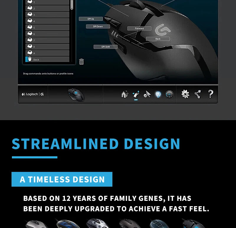 Logitech (G) G402 ratón gaming con cable para e-sports, ratón mecánico con programación de macros, CSGO, Eating Chicken, competitivo para ordenador