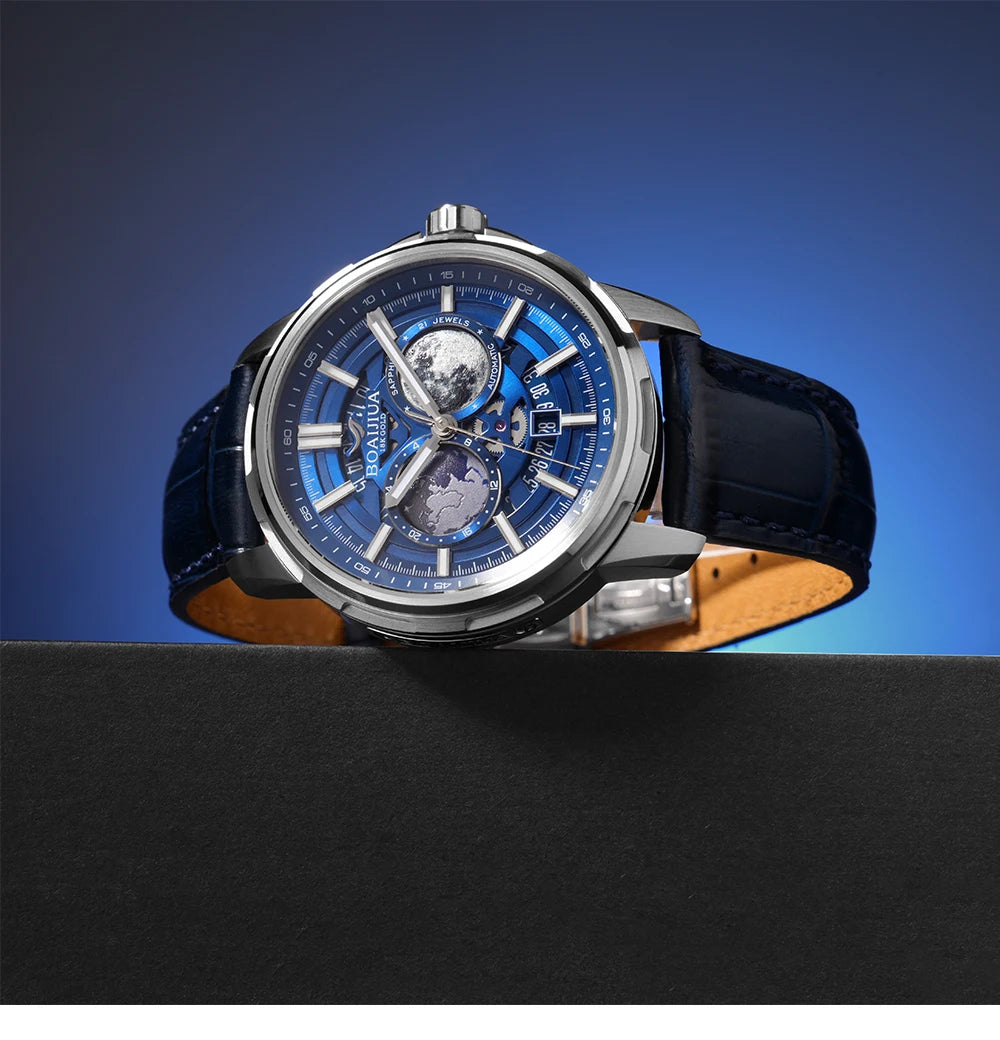 Reloj mecánico automático para hombre BORIAGE (BOAIJIUA), diseño original, resistente al agua, luminoso
