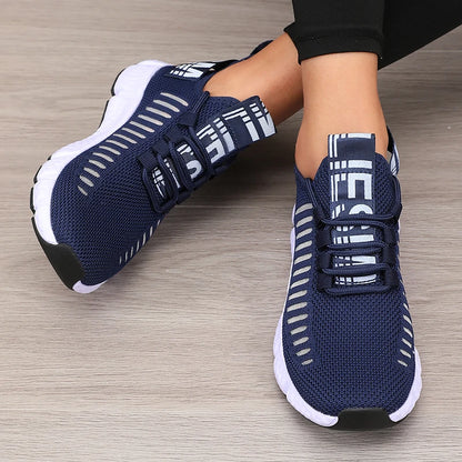 Women’s Sports Shoes Mesh Lightweight Soft Sole Jogging Strap Breathable Fashion Sports Walking Casual Tennis Flat Shoes for Men