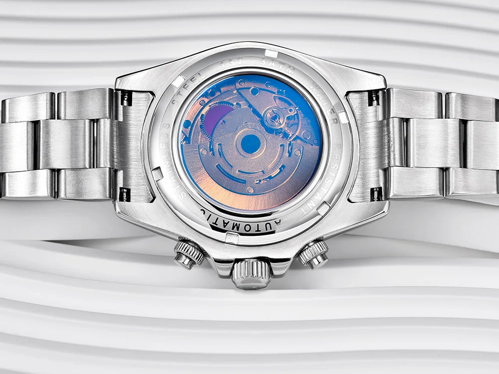 RollsTimi Men's Watches Top Luxury Sapphire Men's Mechanical Watches Calendar Week Stainless Steel Waterproof Men's Watches