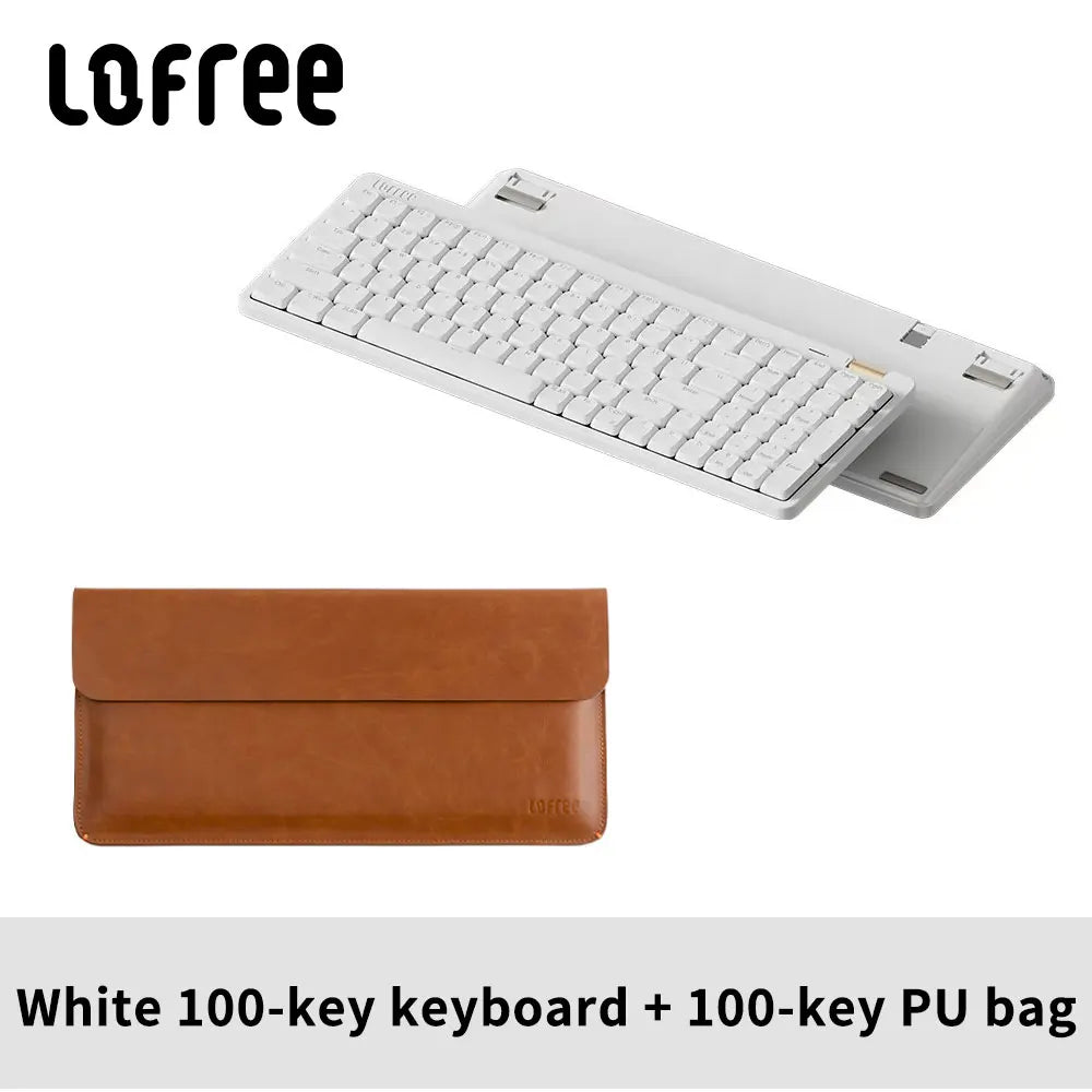 Lofree Flow Lite Wireless Mechanical Keyboard&PU Bag Lighter&Silenter POM Switch 2.4G Bluetooth&Wired Office Typing Gasket 84key