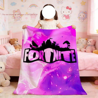 F-Fortnite Logo Game Decke – weiche Kuscheldecke für Picknick, Bett, Sofa, Zuhause und Schlafzimmer, gemütlich warm und komfortabel