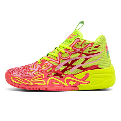Basketball Shoes for Men Soft Lightweight Training Field Anti-Slip Shock-Absorbing Breathable Comfortable High-Top Sneakers for Men