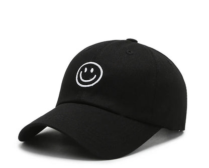 Four Seasons Cap, Polyester Cotton Embroidered Smiley, Lesbial Baseball Cap, Sunscreen Breathable Hat