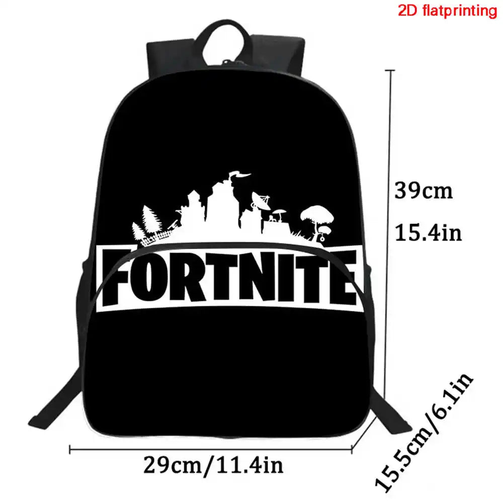 Kids School Backpack with Front Pocket, Light Weight Cartoon Fortnite Children Backpack For Age 6-9, Bags For Boys Girls