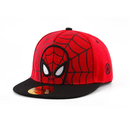 Cartoon Spider Embroidery Baseball Cap Flat Hip Hop Snapback Hat Adjustable Sun Hat for Casual Party Cosplay