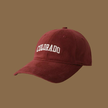Cotton Baseball Caps for Women and Men Letter “COLORADO” Embroidery Hats Summer Sun Hat Fashion Snapback Cap Unisex