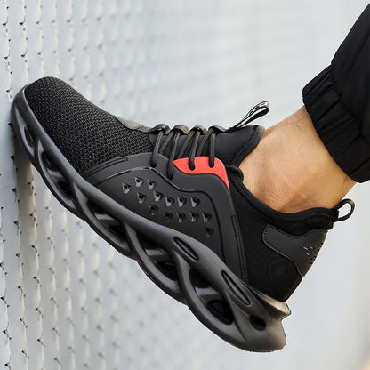 Chaussures de sécurité de travail pour hommes, baskets de travail légères et indestructibles, chaussures de sécurité à bout en acier, bottes de protection de sécurité, chaussures de toiture