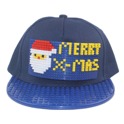 Cartoon Patchwork Baseball Caps DIY Blocks Snapback Hats Hip Hop Hat for Men Women Detachable Pixels Dad Hats Cap Kids Adults