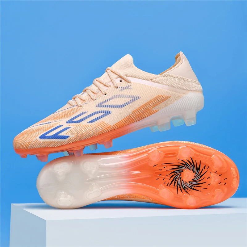 Nuove scarpe da calcio da uomo di alta qualità, tacchetti, scarpe da football, sneakers bestseller indoor per futsal, antiscivolo, da partita su erba, alte, outdoor