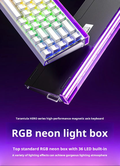 AULA HERO 68 HE Gaming-Mechanische Tastatur Magnetische Achse RT Kabelgebunden RGB-Beleuchtung 8K Polling-Rate Seitenbeschriftung