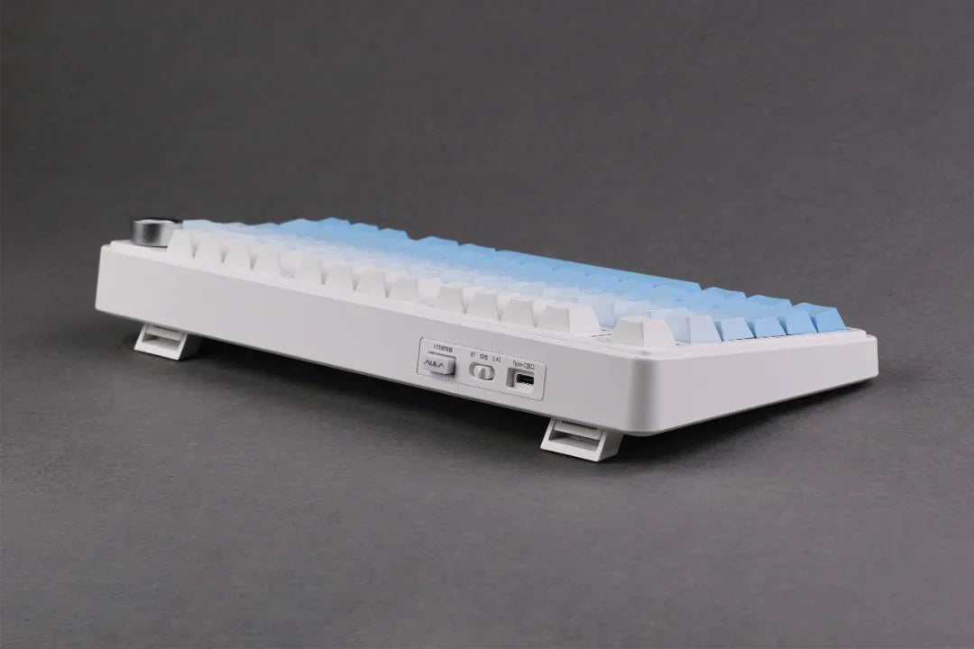 Teclado Mecânico Gaming Sem Fios AULA F75 Pro com Montagem Gasket, RGB Personalizado, Layout 75% e Teclas PBT com Gravação Lateral