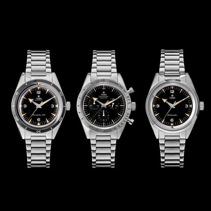 Thron T026 38mm Watch Sapphire Crystal 316L Stainless Steel PT5000/Swiss Ronda Automatic Movement Vintage Style Men's Watch