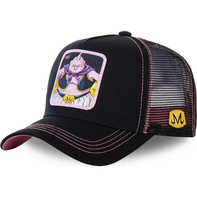 Son Goku Cap Baseball Cap Summer Travel Peaked Cap Men's Embroidery Hip-Hop Sun Visor Adjustable Trucker Mesh Cap