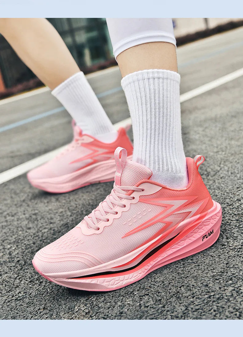 Running Shoes Carbon Board Speciality Marathon Men Sports Breathable Lightweight Women's Comfortable Athletic Nonskid Sneakers