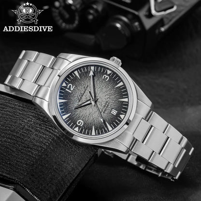 Reloj de buceo para hombre ADDIESDIVE AD2508, luminoso, resistente al agua 100M, acero inoxidable 316L, movimiento 8215, reloj mecánico automático