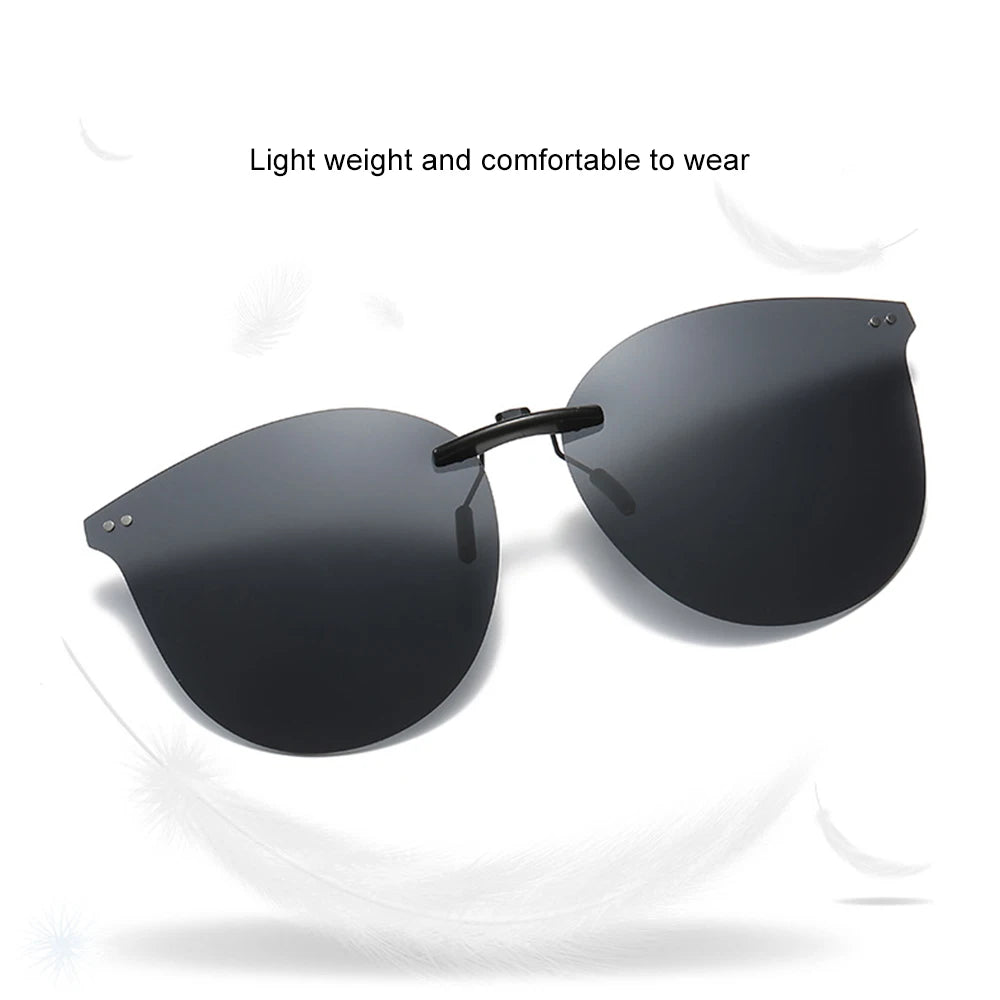 New Arrival Polarized Flip-up Clips Sunglasses for Myopia glasses, Retro Big Size Square Al-Mg glass Clip-on Sunglass Clip C3167