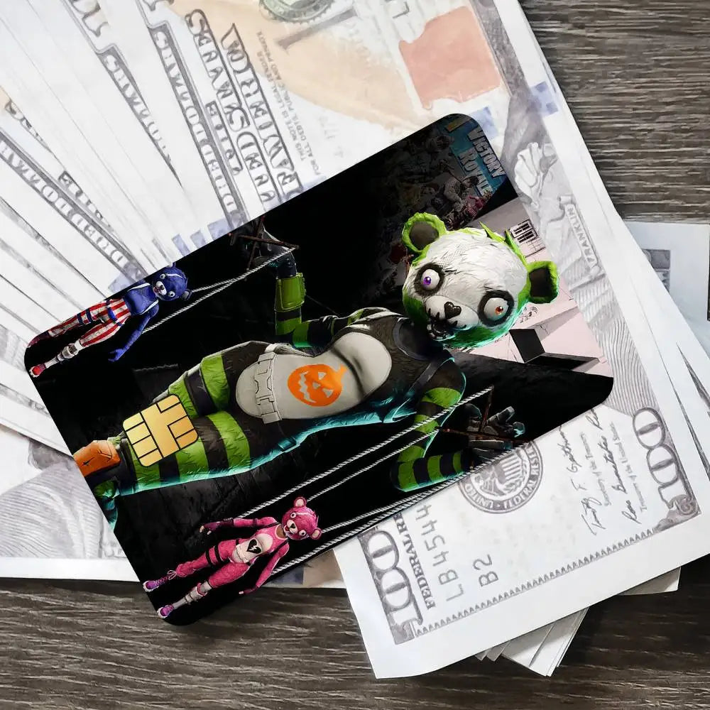 Pegatinas de tarjeta de juego Cuddle Team Leader Fortnite para tarjeta bancaria, película protectora impermeable adhesiva, regalo sorpresa