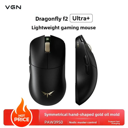 Mouse gaming esports VGN Dragonfly F2 ProMax/Ultra 42000DPI 0.125ms per CS:GO, latenza cablata/wireless Dual 8K, 3 modalità, PAW3395/3950