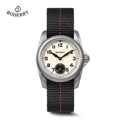 BODERRY Men's Field Watches Titanium Automatic Top Brand Wristwatch 100M Waterproof Clock Military Watch for Men