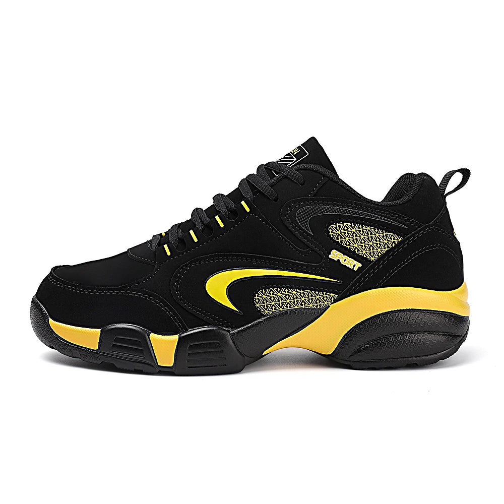 Sneakers da uomo taglie forti con color block di tendenza, comode, antiscivolo, con lacci, scarpe casual resistenti per attività outdoor maschili