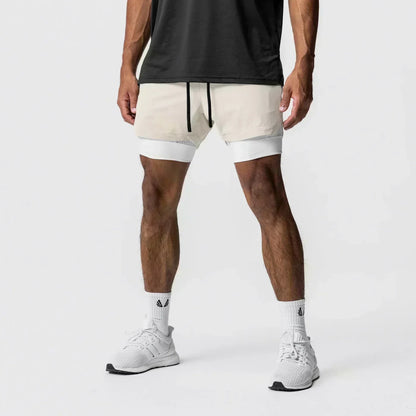 Dragon Ball Men's Shorts Double Layer 2-in-1 Shorts Vegeta Japan Anime Summer Autumn Quick-Drying Fake Two-piece Sports Shorts
