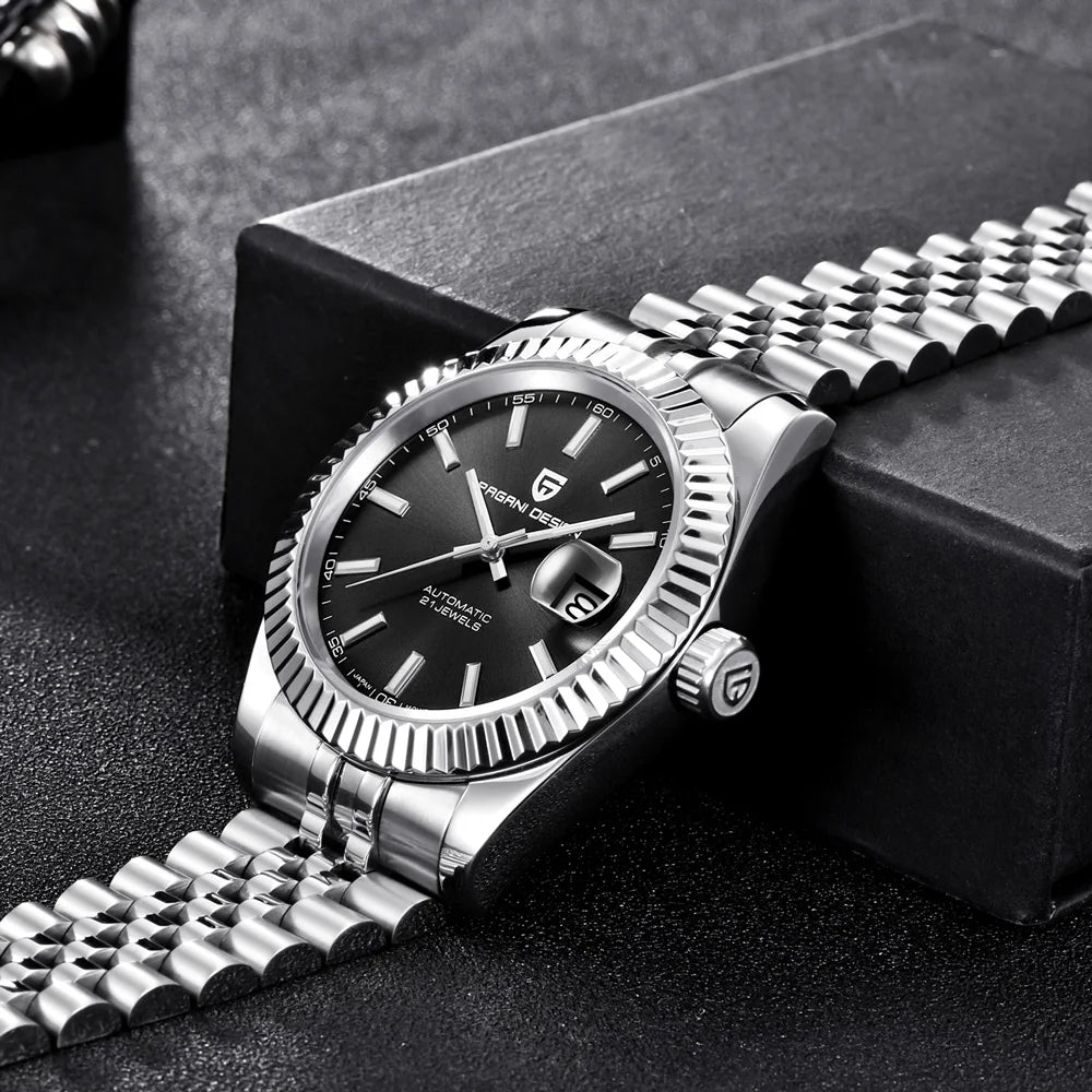 Relojes PAGANI DESIGN 2026 nuevos de lujo en oro y plata, relojes mecánicos para hombre, acero inoxidable, cristal de zafiro, reloj automático