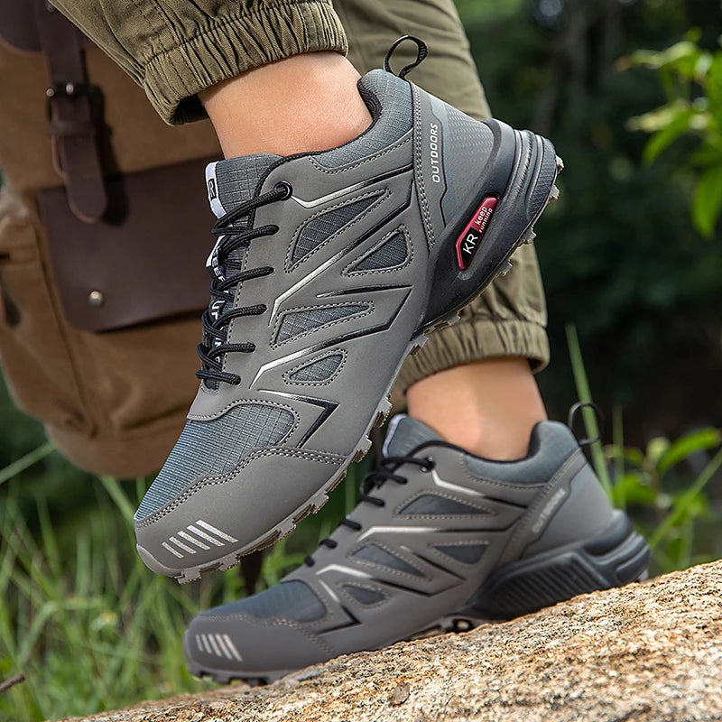 Men's Hiking Shoes Waterproof All-Terrain Outdoor Sneakers Non-Slip for Trekking Camping Tactical Training Outdoor Cycling