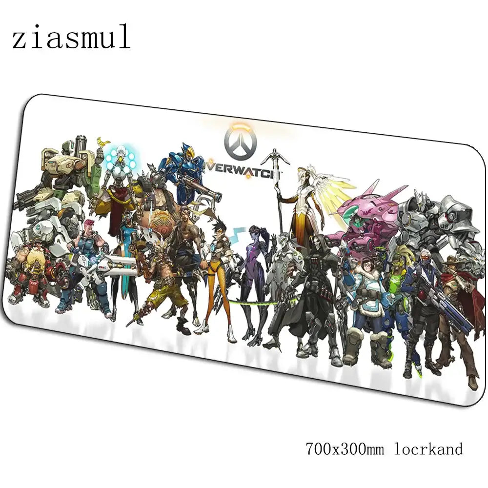 Alfombrilla de ratón Overwatch de dibujos animados para ordenador, 700x300x3mm, alfombrilla gaming grande Indie Pop para teclado, juegos de PC y escritorio gamer