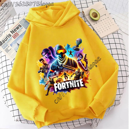 Fortnite Kids Hooded Coats Anime Fortnite Sweatshirts Game Spring Autumn Hoodies Sportswear Children Clothes Gift