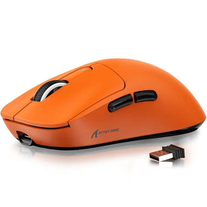 Mouse gaming wireless ATTACK SHARK X3 PixArt PAW3395 49g SUPERLIGHT, BT/2.4G wireless/cablato, 6 DPI regolabili fino a 26000