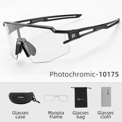 ROCKBROS Cycling Glasses Photochromic Glasses Bicycle Glasses Eyewear Goggles Windproof Bicycle Outdoor Sports Sunglasses