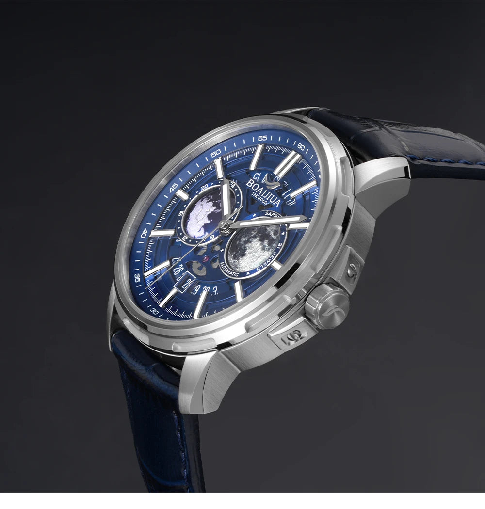 Reloj mecánico automático para hombre BORIAGE (BOAIJIUA), diseño original, resistente al agua, luminoso