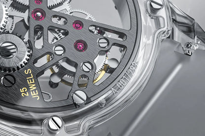 Orologio AGELOCER Limited Edition “Ice Never Melts” con tourbillon in cristallo a spirale libera, orologio meccanico manuale di lusso